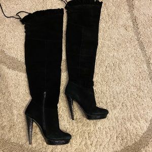 Steve Madden Lilianna Black Platform Boots
